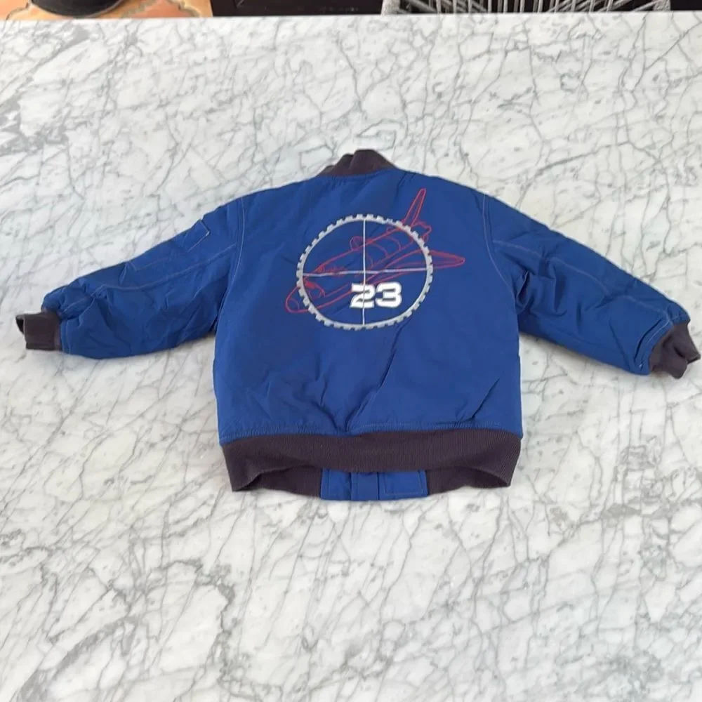 Vintage Gymboree Rocket Space Mission lined Bomber Jacket sz 4T